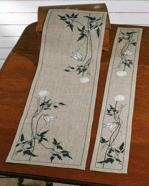 Broderisett Silhuett Klematis 17 x 132 cm