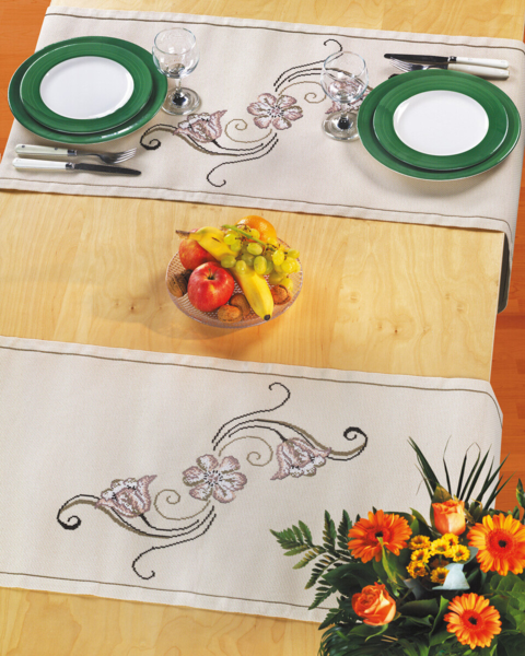 Broderisett Partner løper 44 x 119 cm