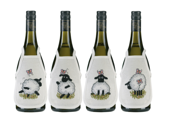 Broderisett Sau / sommerfugl 0330B x 4 10 x 15 cm