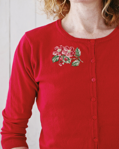 Broderisett Blomster 8 x 6,5 cm