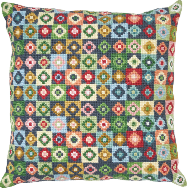 Broderisett Blomster 37 x 37 cm