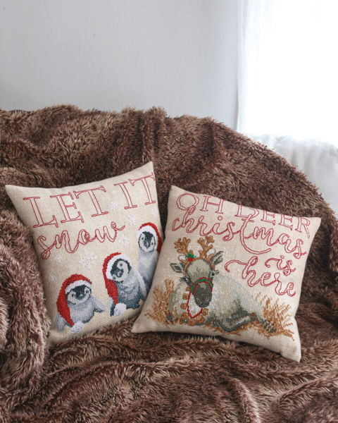 Broderikitt Let it snow 40 x 40 cm