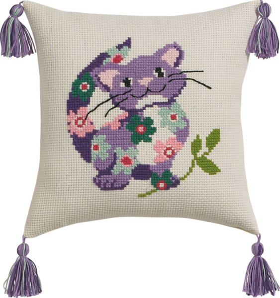 Broderisett Katt 30 x 30 cm