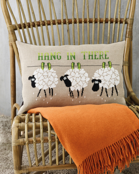 Broderisett Hang in there 58 x 40 cm