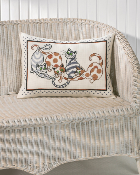 Broderisett Kattepute 58 x 40 cm
