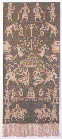 Broderisett Beiderwand blå 81 x 193 cm