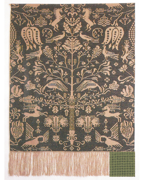 Broderisett Beidewand Lys Grønn 101 x 140 cm