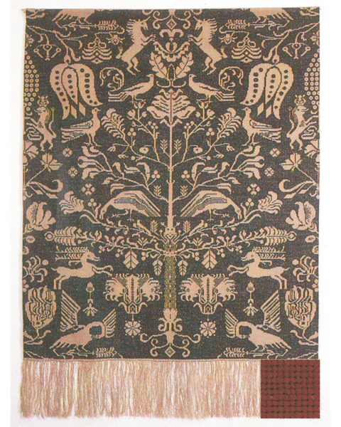 Broderisett Beidewand rød 101 x 140 cm