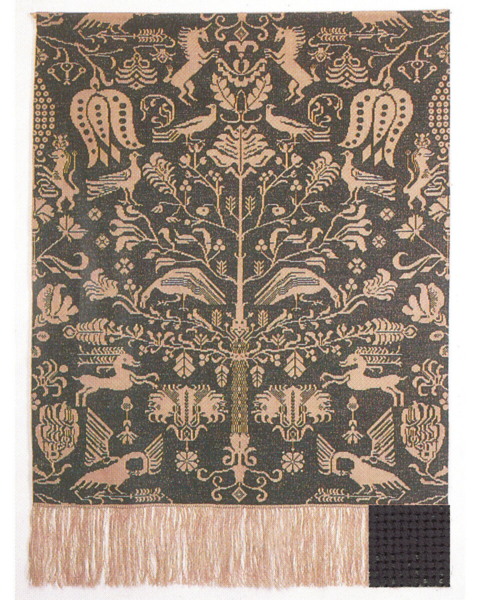 Broderisett Beidewand mørk grønn 101 x 140 cm