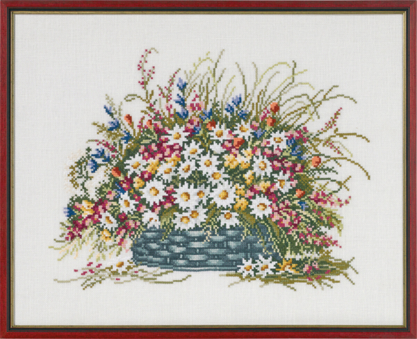Broderisett Sensommerkurv 40 x 32 cm