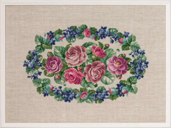 Broderisett Roser 60 x 44 cm