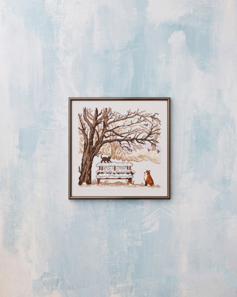 Broderisett Vinterrev 30 x 30 cm