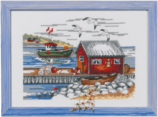 Broderisett Svensk skjærgård 20 x 28 cm