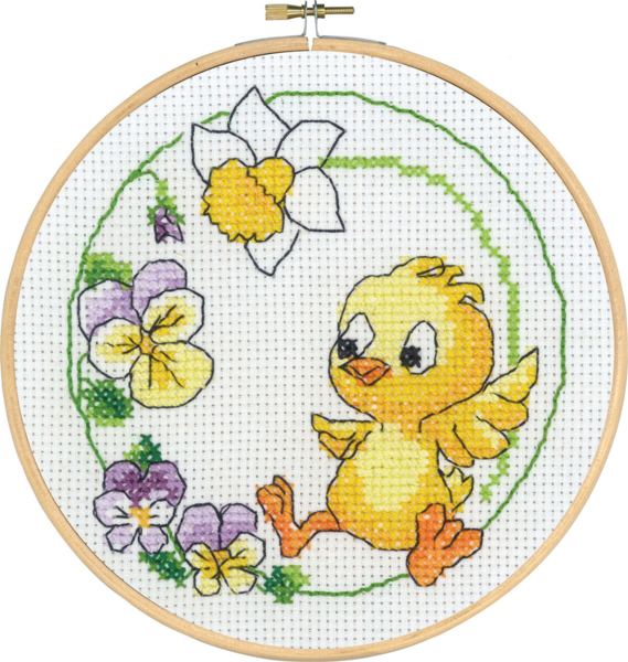 Broderisett Sittende kylling m/5810/22 22 Ø