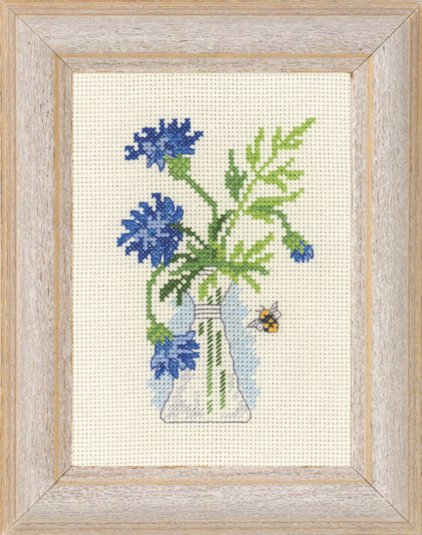 Broderisett Blå villblomst R 5406 13 x 18 cm