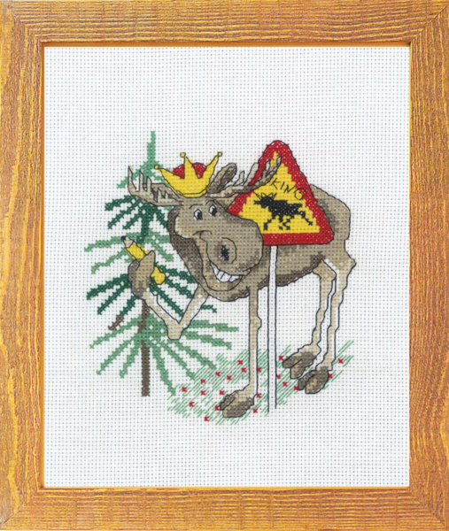 Broderisett Elg the King 15 x 20 cm