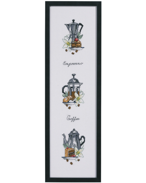 Broderisett Tre kaffekanner 15 x 55 cm