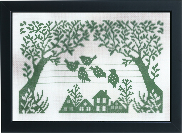 Broderisett Fugler 29 x 20 cm