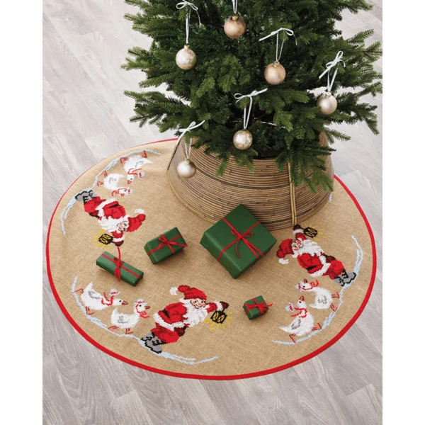 Julenisse og Gjess Ø125 cm
