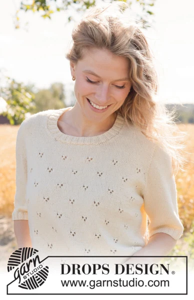 268-16 Spring Dawn Top by DROPS Design