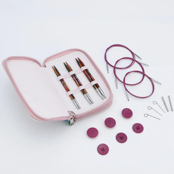 KnitPro Symfonie 2 Utskiftbare Rundpinner Sett, Starter Set, 13 cm