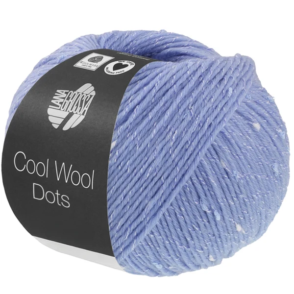 Lana Grossa Cool Wool Dots 01 Lyseblå