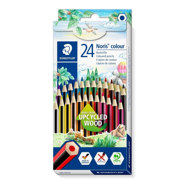 STAEDTLER Noris farge 185, fargeblyanter, 24 stk