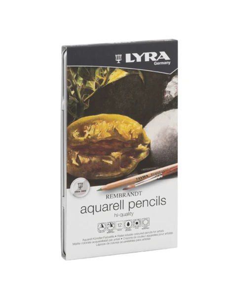 Lyra Rembrandt Aquarell Farveblyanter & Pensel, 12+1 stk