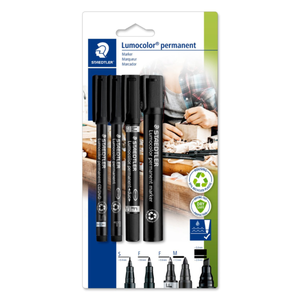 STAEDTLER Lumocolor Mix Set, 4 stk
