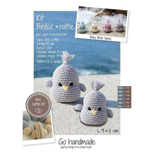 Go Handmade Heklesett  Babyfugler og rangle