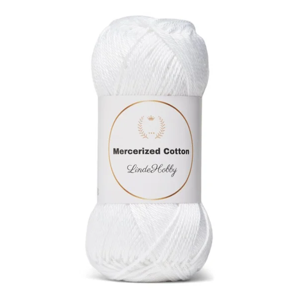 LindeHobby Mercerized Cotton 2 Hvit