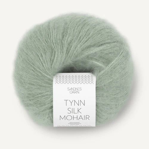 Sandnes Tynn Silk Mohair 8521 Støvet lys grønn
