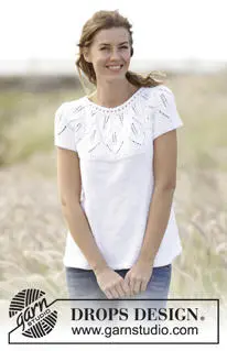 170-27 Summer Leaves Top fra DROPS Design