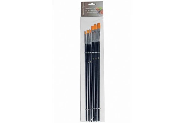 Artino Elegance Penselsett Flat Pensel, 6 stk.