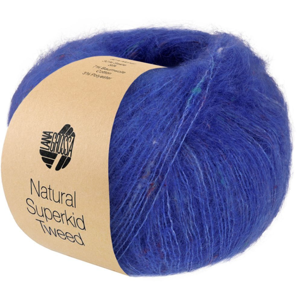 Lana Grossa Natural Superkid Tweed 635 Blekkblå