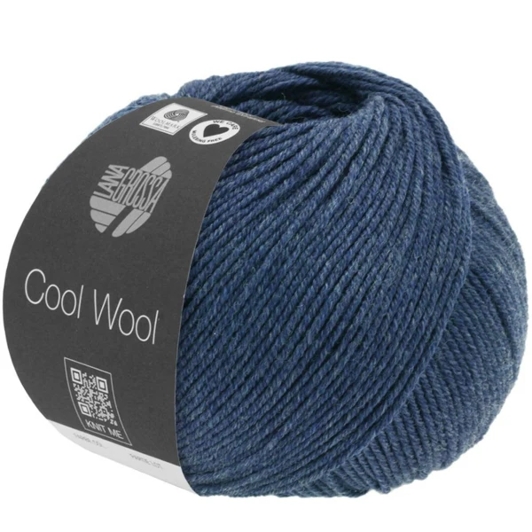 Lana Grossa Cool Wool Mélange 1493 Dongeriblå melert