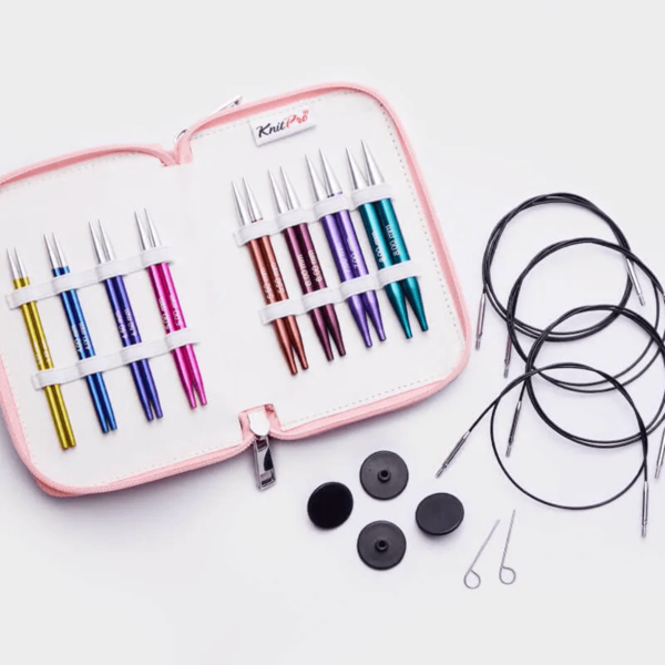 KnitPro Zing Special Utskiftbare Rundpinner Sett, Deluxe, 10 cm