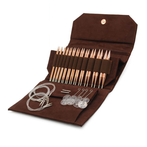 LYKKE Utskiftbare Rundpinner Sett Cypra, Brun, 13 cm
