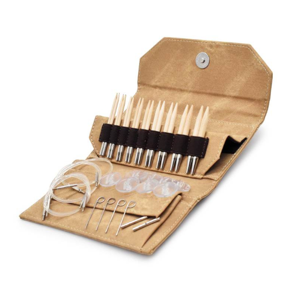 LYKKE Utskiftbare Rundpinner Sett Naturale, Tan, 9 cm