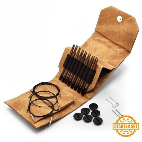 LYKKE Udskiftbare Rundpinnesett Umber, Starter Set, Tan, 13 cm