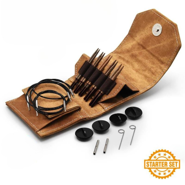 LYKKE Utskiftbart Rundpinnesett Umber, Starter Set, Tan, 9 cm