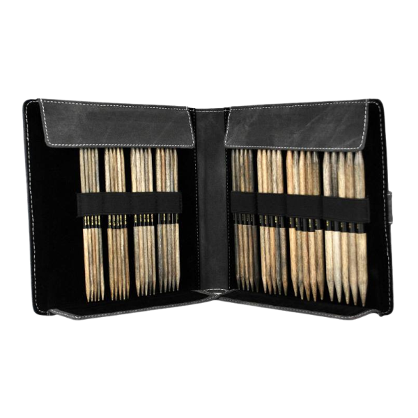 LYKKE Strømpepinnesett Driftwood, Grå, 15 cm (4.00-9.00 mm)