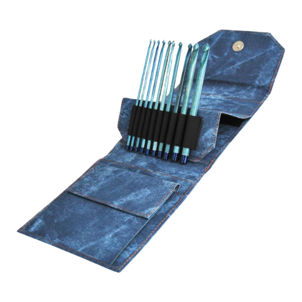 LYKKE Heklenålsett Indigo, Blå, 15 cm