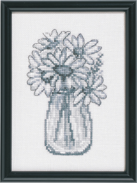 Broderisett Marguerite 12 x 17 cm