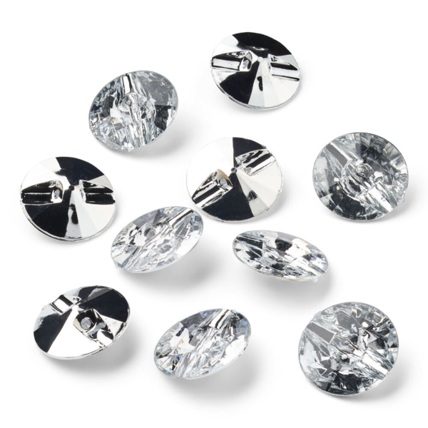 LindeHobby Krystallknapper, Klar, 20 mm, 10 stk