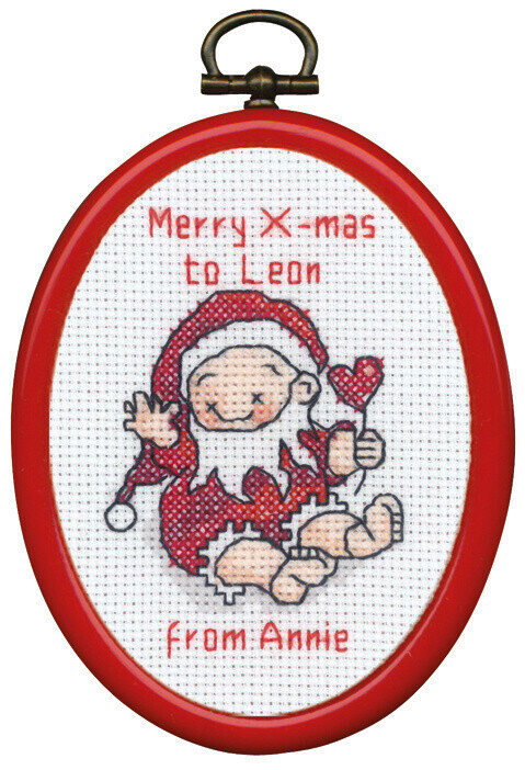 Broderisett Sittende nisse m/5961/30 7 x 9 cm