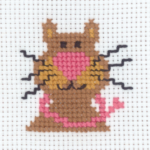 Broderisett Katt 8 x 8 cm