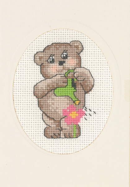 Broderisett Vannkanne bamse 9 x 13 cm