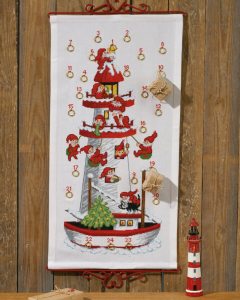 Broderisett Nisse fyret B5125/35 35 x 68 cm