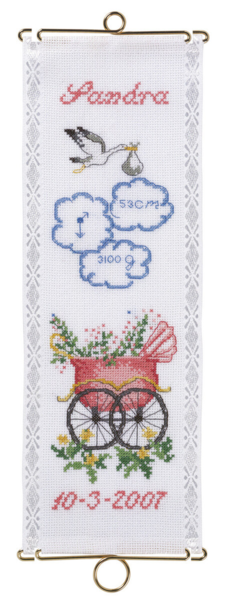 Broderisett Dåp Sandra 12 x 35 cm m/5188/12
